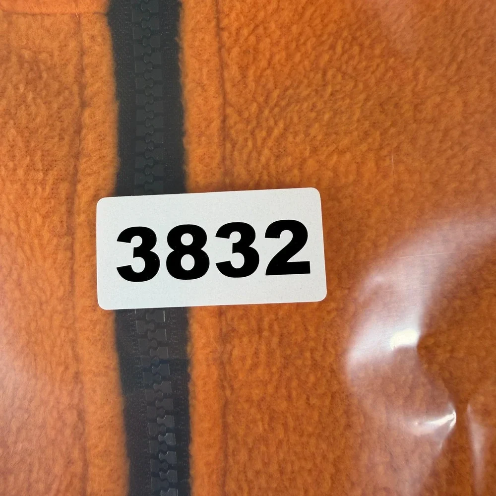 The North Face Summit Series Mens Orange Fleece Full Zip Jacket Small #3832